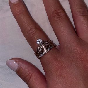 princess crown diamond ring size 7-8